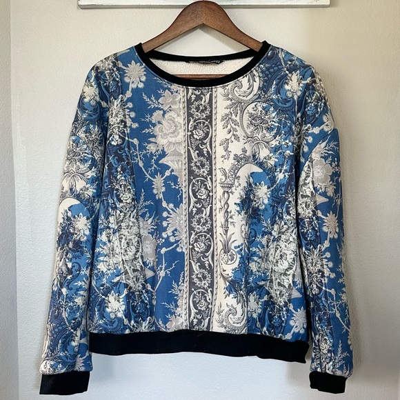 GARYGRAHAM422 XXL XL L Unisex Fleece Lined Patched Seeatshirt • Floral Print - Picture 3 of 12